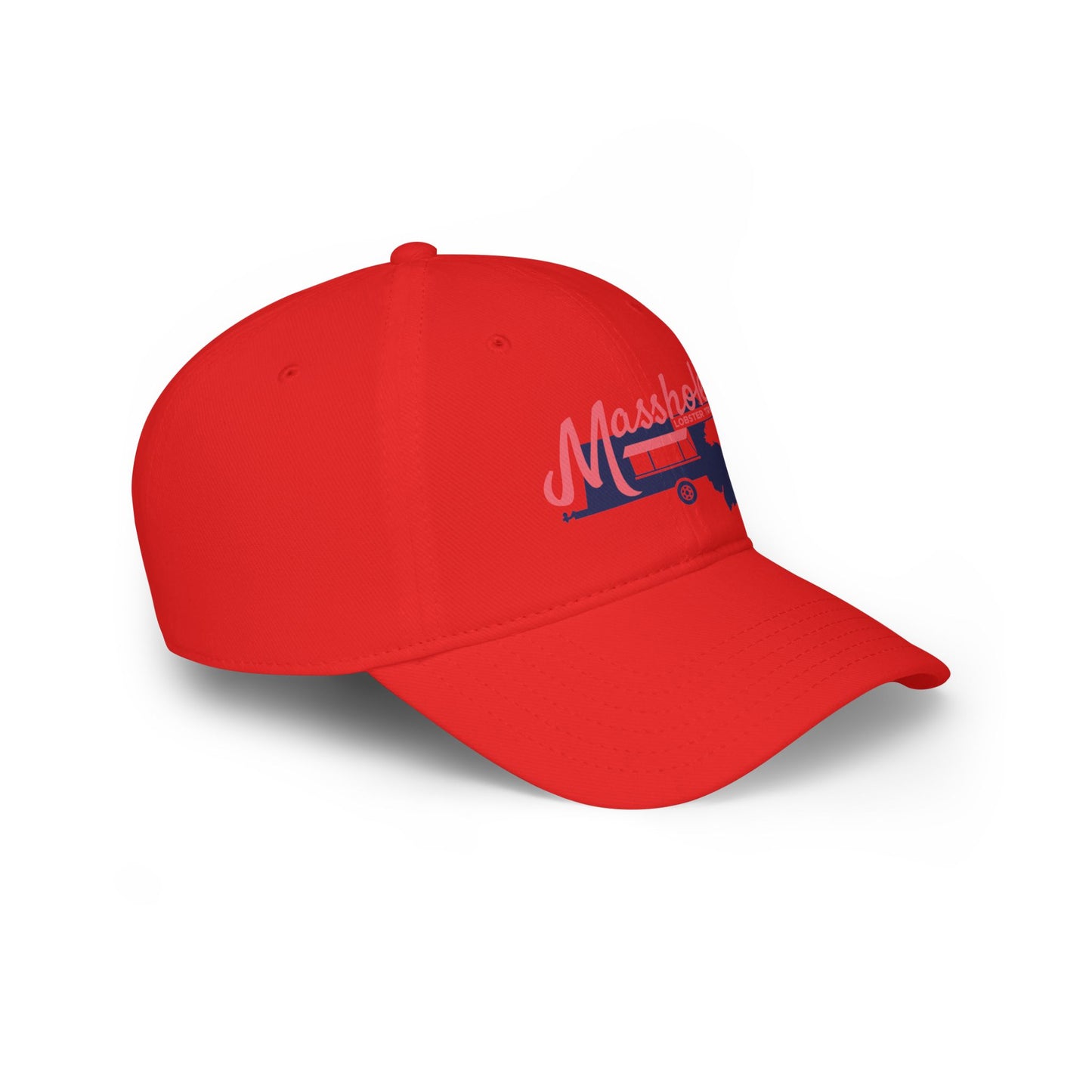 Masshole Low Profile Baseball Cap, Cap for Massachusetts Lovers, Red Cap, Gift for Dad, Baseball Hat, Summer Accessory