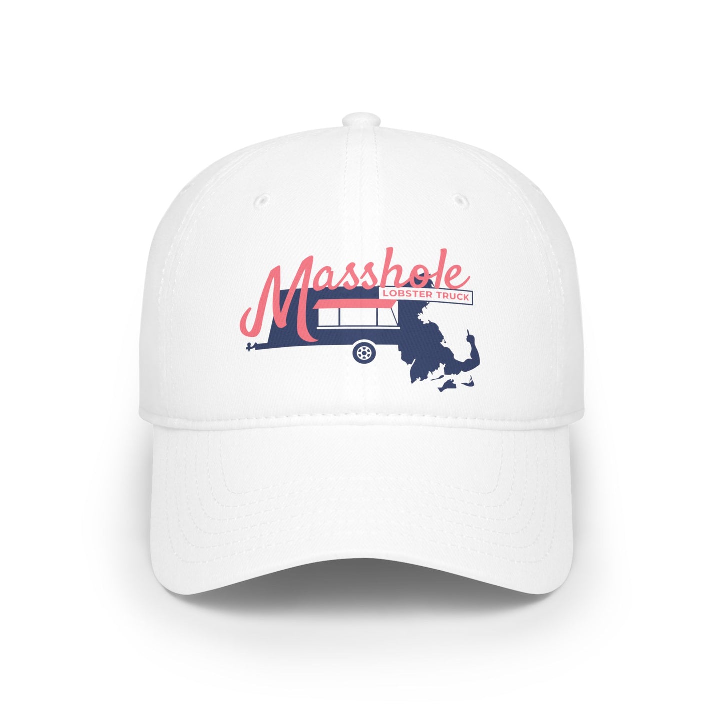 Masshole Low Profile Baseball Cap, Cap for Massachusetts Lovers, Red Cap, Gift for Dad, Baseball Hat, Summer Accessory