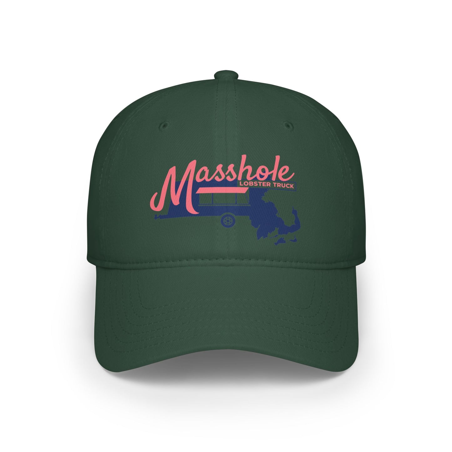 Masshole Low Profile Baseball Cap, Cap for Massachusetts Lovers, Red Cap, Gift for Dad, Baseball Hat, Summer Accessory