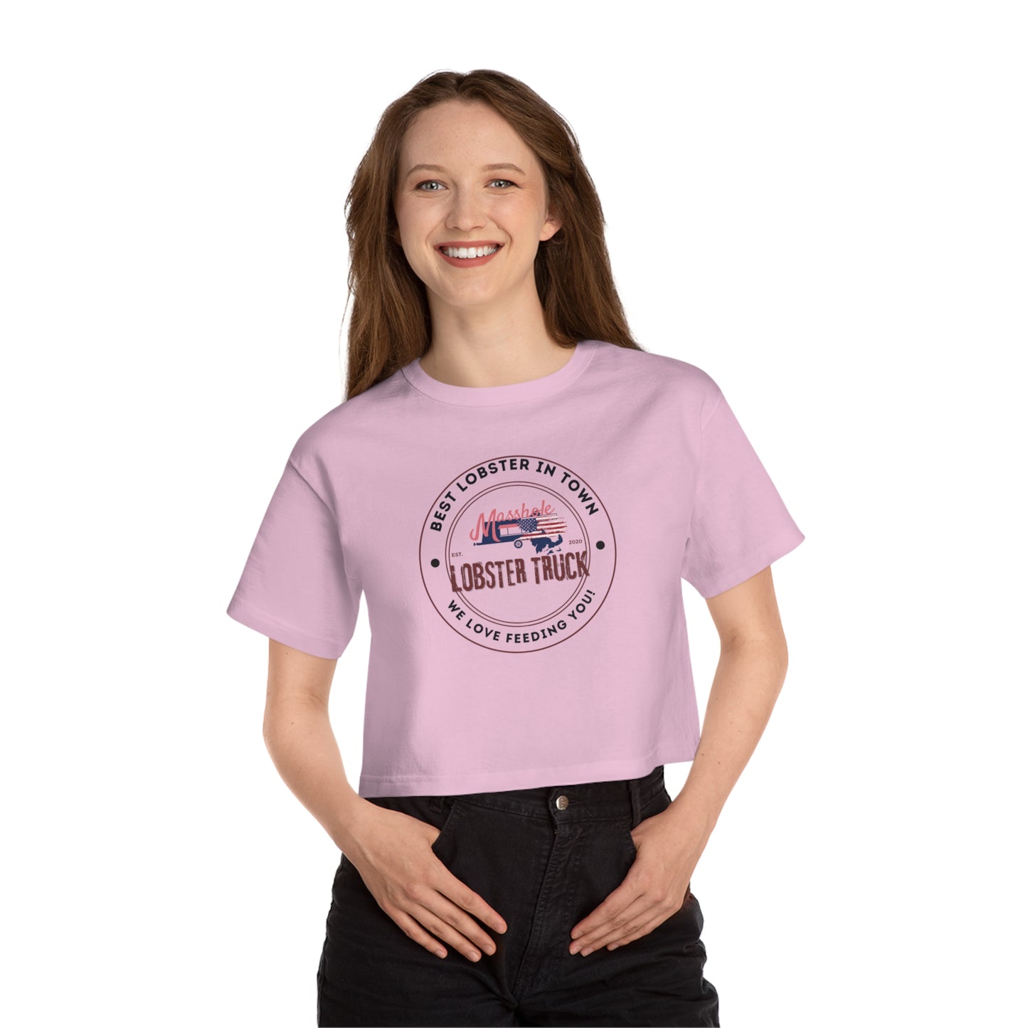 Cropped Graphic T-Shirt for Foodies, Perfect for Summer, Casual Wear, Lobster Lovers, Beach Days, Seafood Festivals