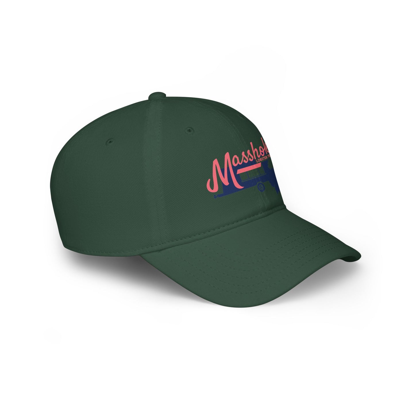 Masshole Low Profile Baseball Cap, Cap for Massachusetts Lovers, Red Cap, Gift for Dad, Baseball Hat, Summer Accessory