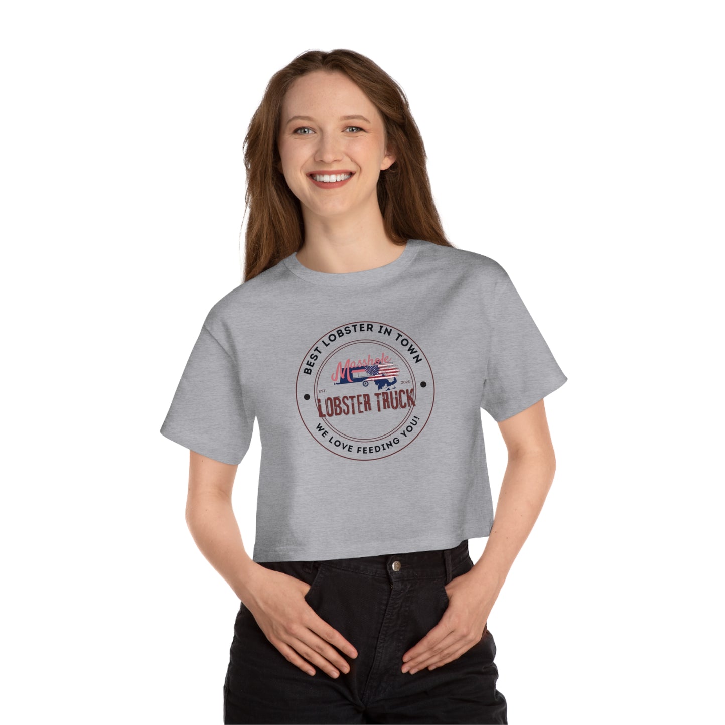 Cropped Graphic T-Shirt for Foodies, Perfect for Summer, Casual Wear, Lobster Lovers, Beach Days, Seafood Festivals