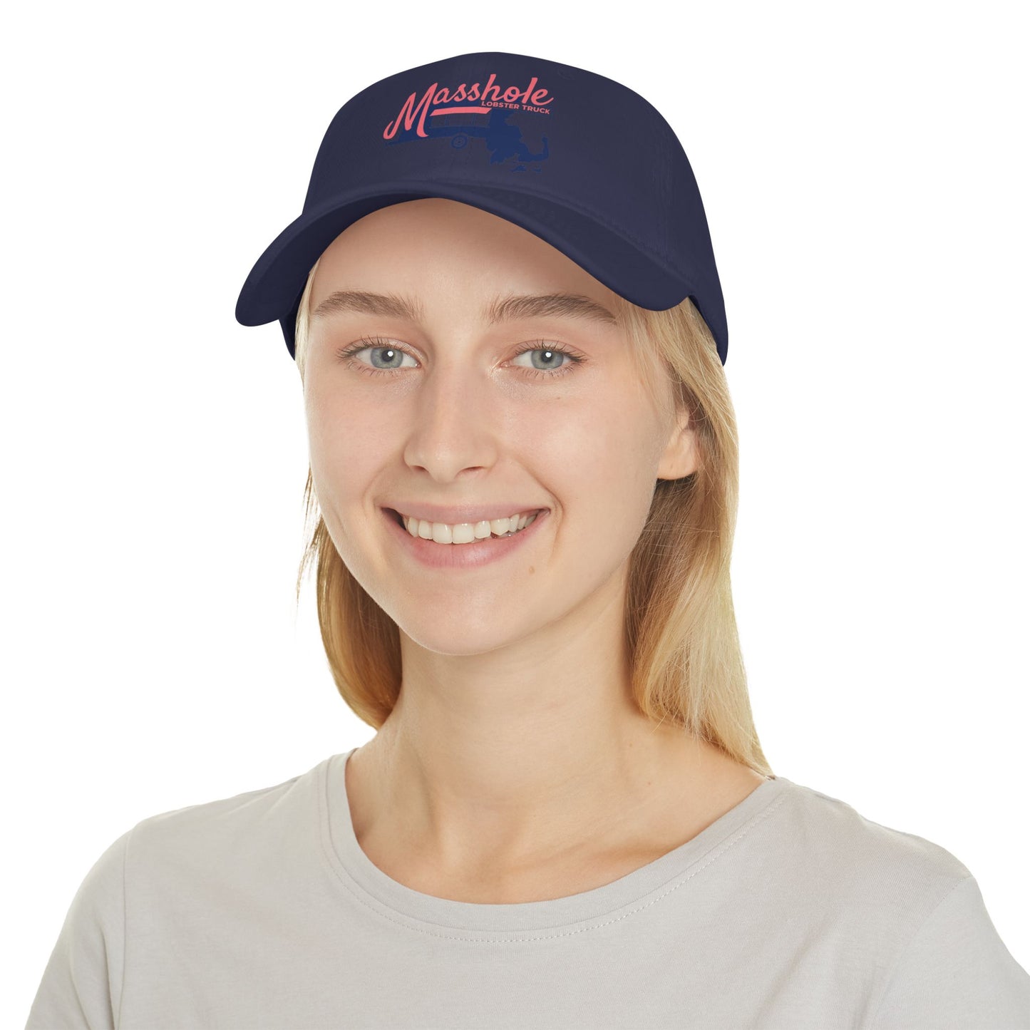 Masshole Low Profile Baseball Cap, Cap for Massachusetts Lovers, Red Cap, Gift for Dad, Baseball Hat, Summer Accessory