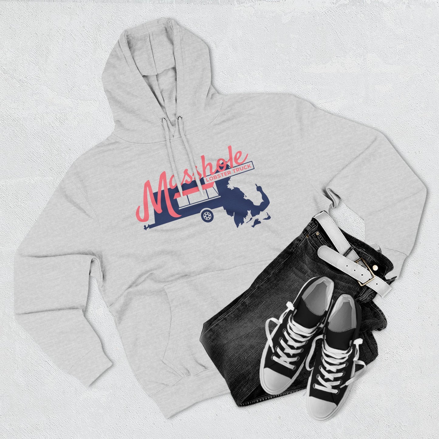 Three-Panel Fleece Hoodie