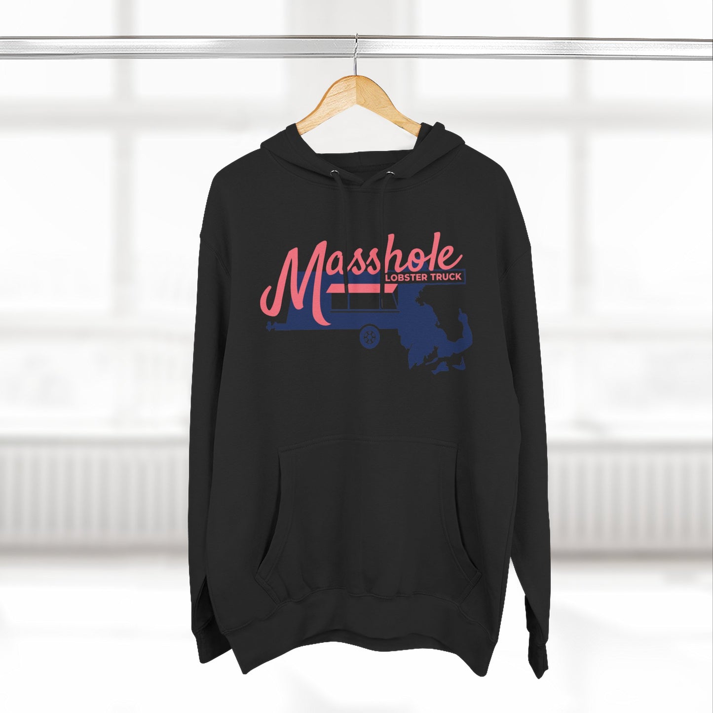 Three-Panel Fleece Hoodie