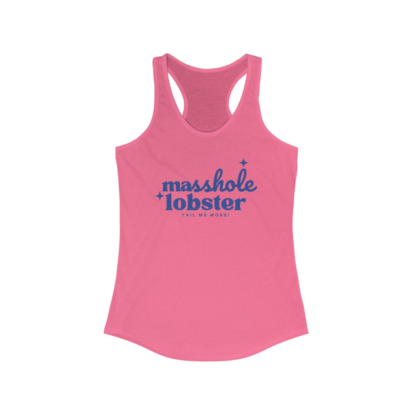 Masshole Lobster Racerback Tank, Fun Summer Shirt, Casual Beachwear, Gift for Lobster Lovers, Coastal Vibes Tank