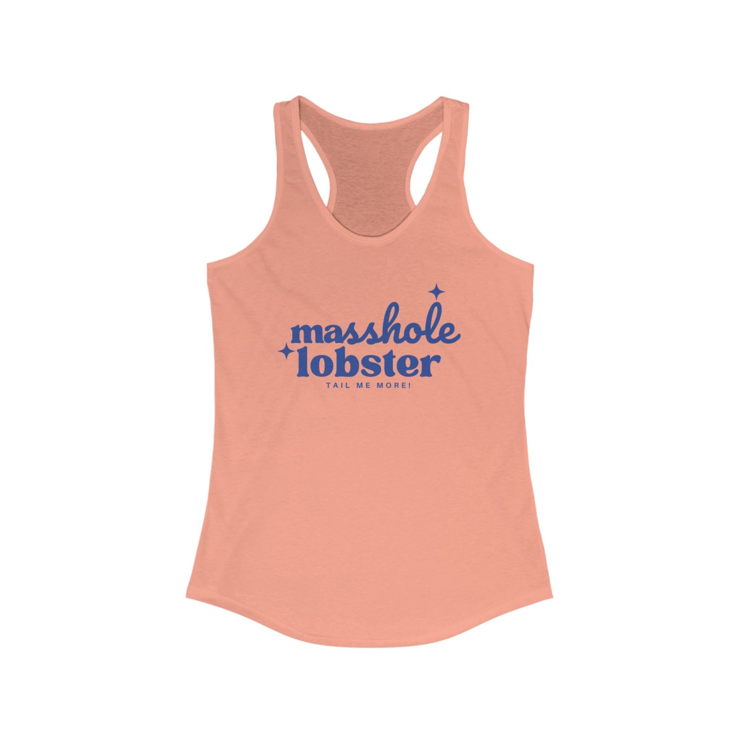 Masshole Lobster Racerback Tank, Fun Summer Shirt, Casual Beachwear, Gift for Lobster Lovers, Coastal Vibes Tank