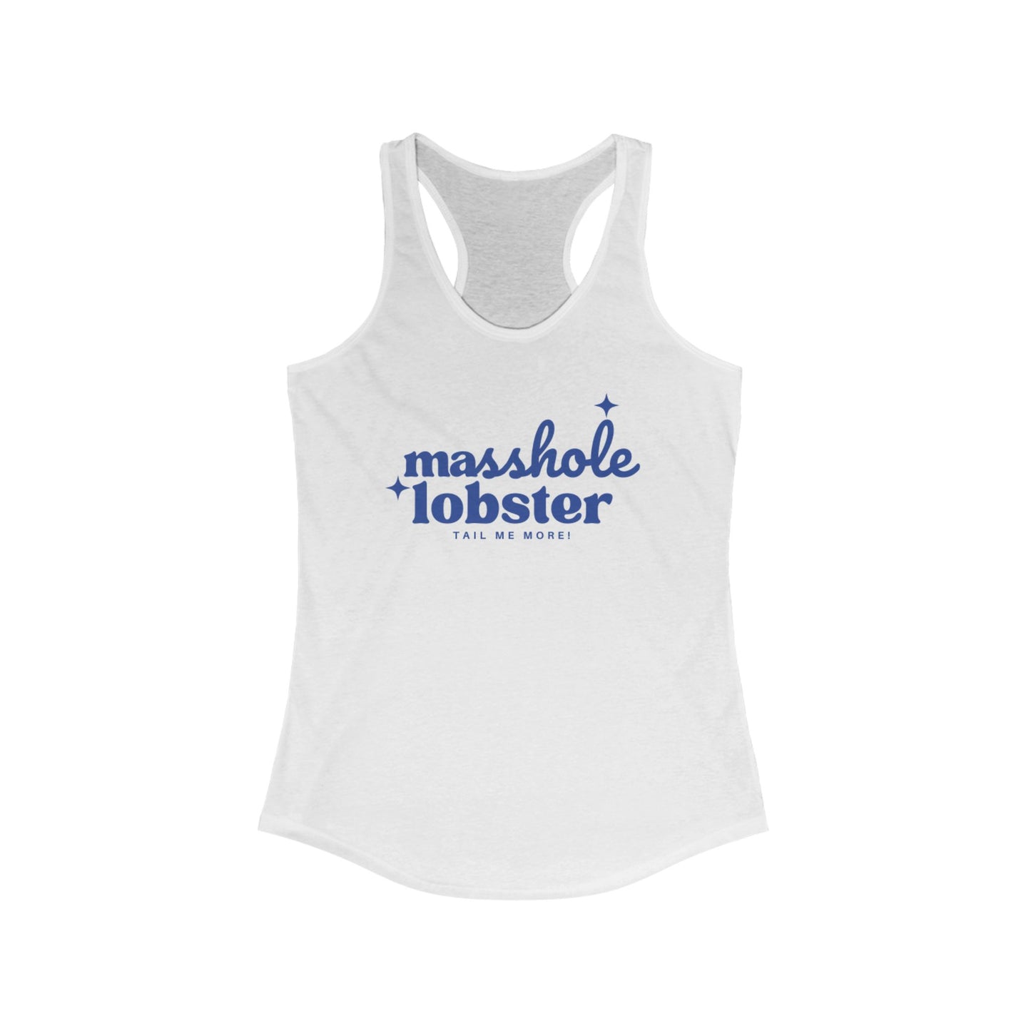 Masshole Lobster Racerback Tank, Fun Summer Shirt, Casual Beachwear, Gift for Lobster Lovers, Coastal Vibes Tank