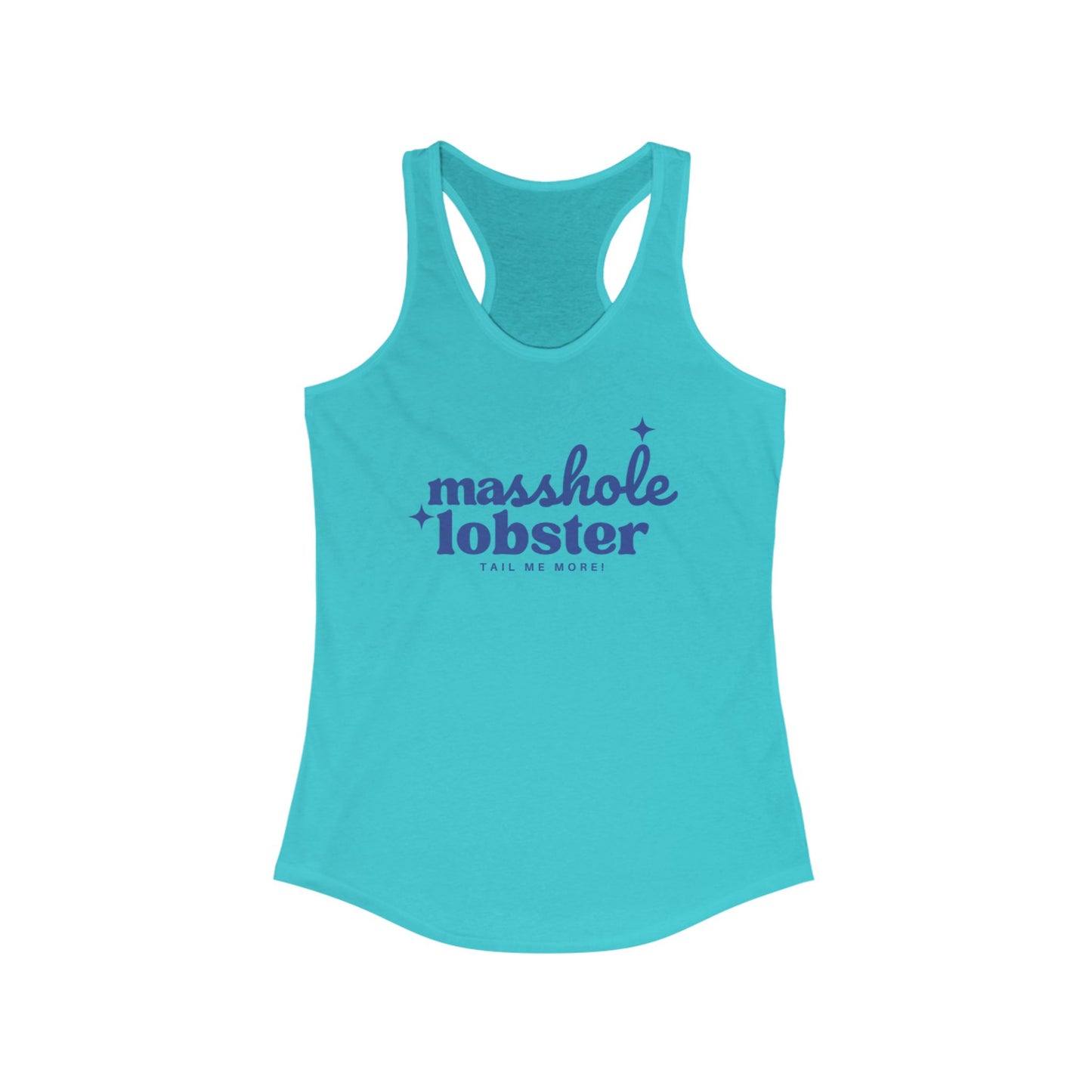 Masshole Lobster Racerback Tank, Fun Summer Shirt, Casual Beachwear, Gift for Lobster Lovers, Coastal Vibes Tank