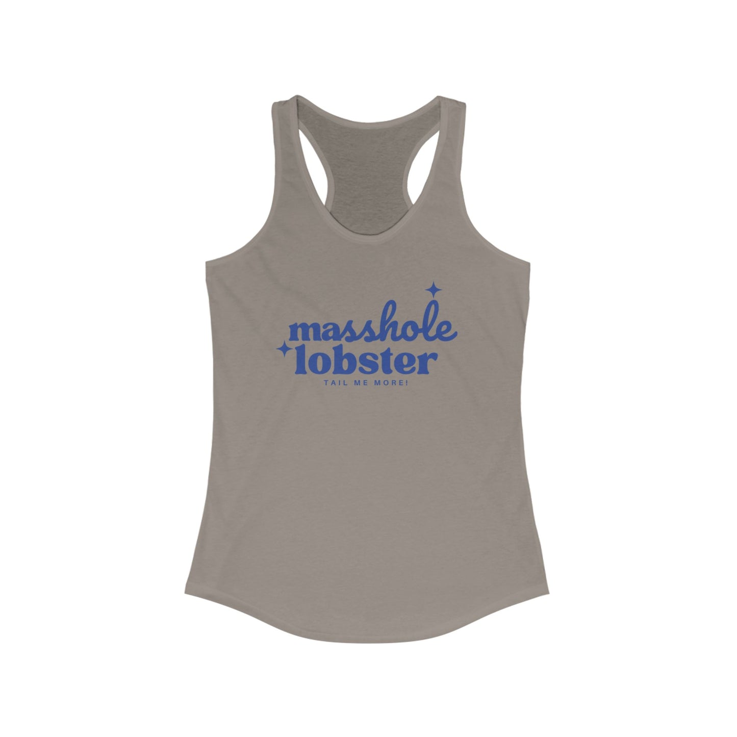Masshole Lobster Racerback Tank, Fun Summer Shirt, Casual Beachwear, Gift for Lobster Lovers, Coastal Vibes Tank