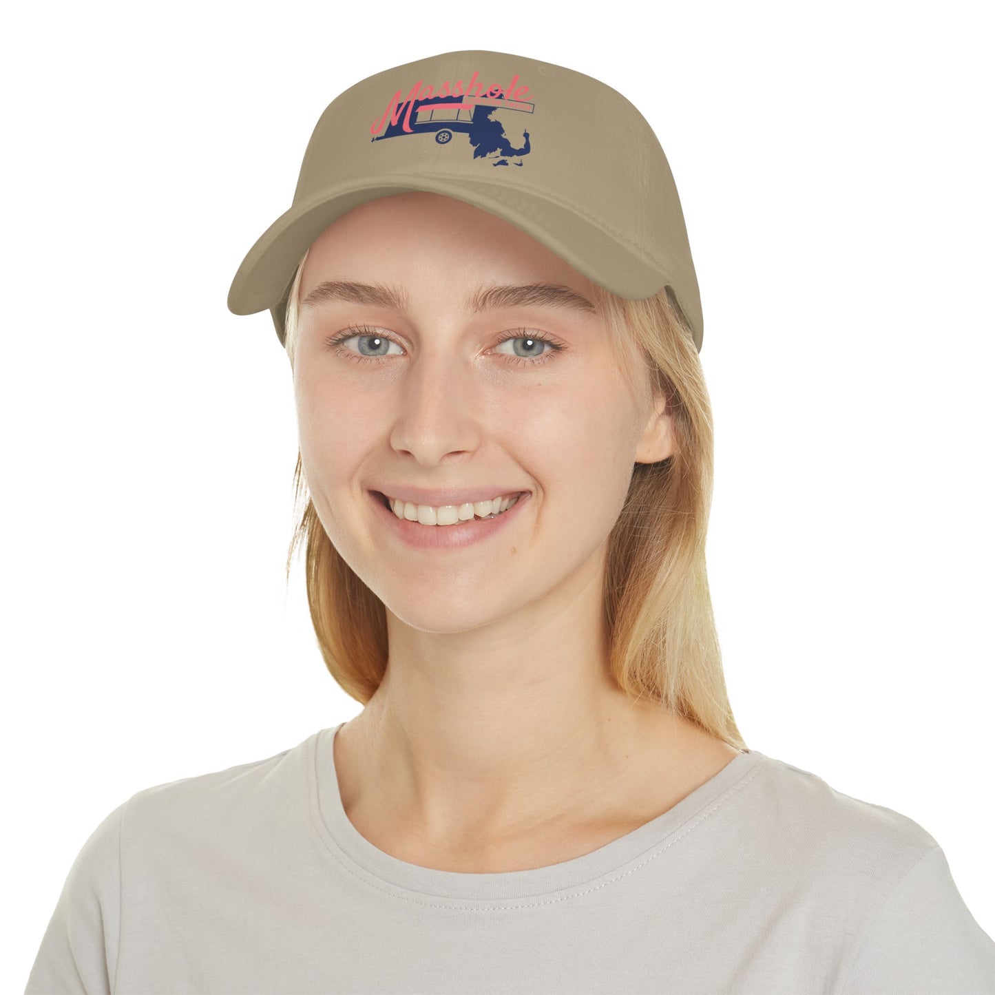 Masshole Low Profile Baseball Cap, Cap for Massachusetts Lovers, Red Cap, Gift for Dad, Baseball Hat, Summer Accessory
