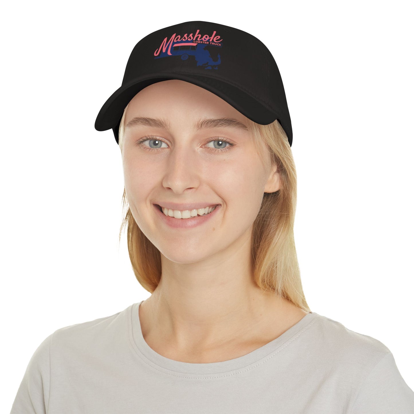 Masshole Low Profile Baseball Cap, Cap for Massachusetts Lovers, Red Cap, Gift for Dad, Baseball Hat, Summer Accessory
