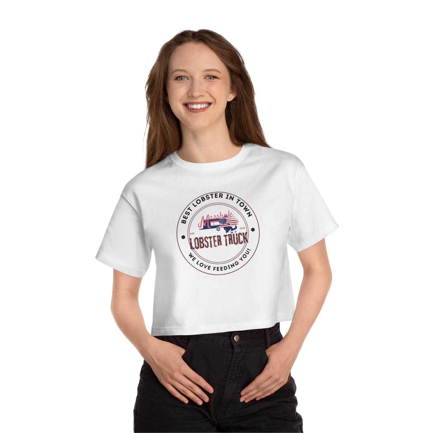 Cropped Graphic T-Shirt for Foodies, Perfect for Summer, Casual Wear, Lobster Lovers, Beach Days, Seafood Festivals