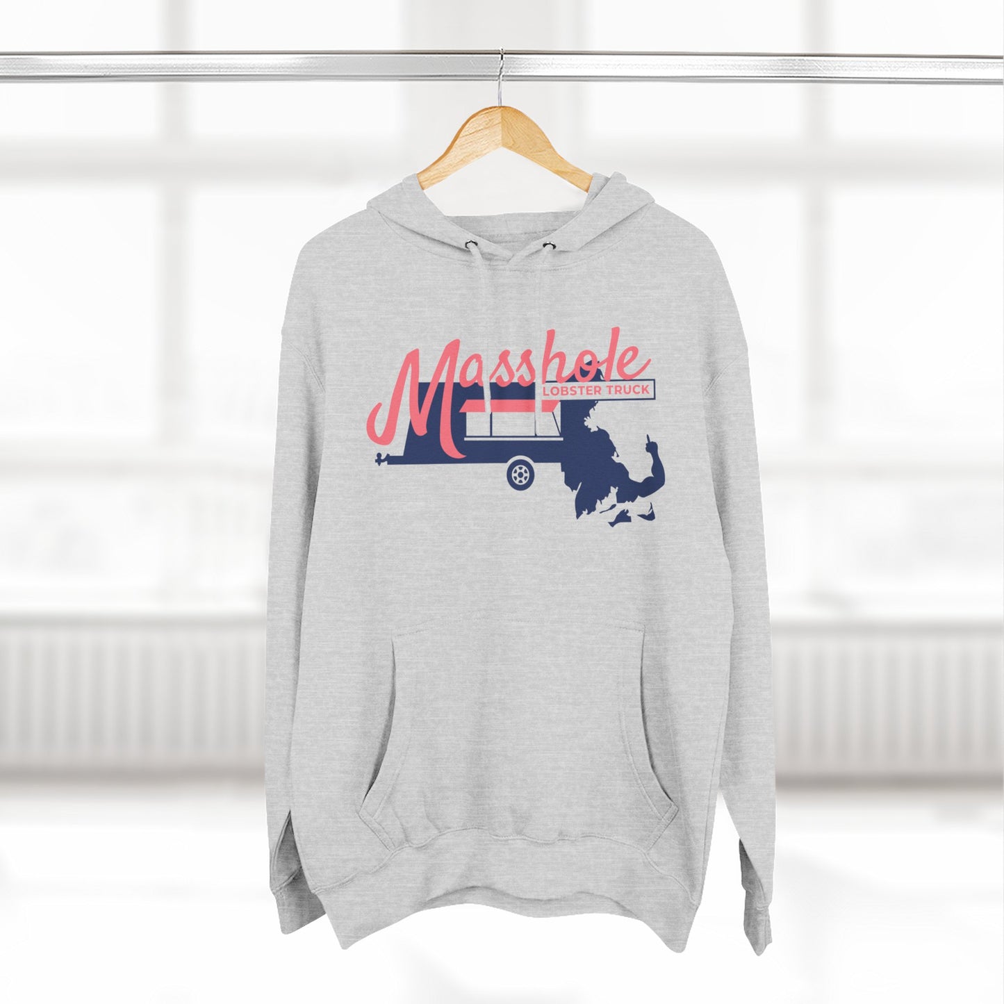 Three-Panel Fleece Hoodie