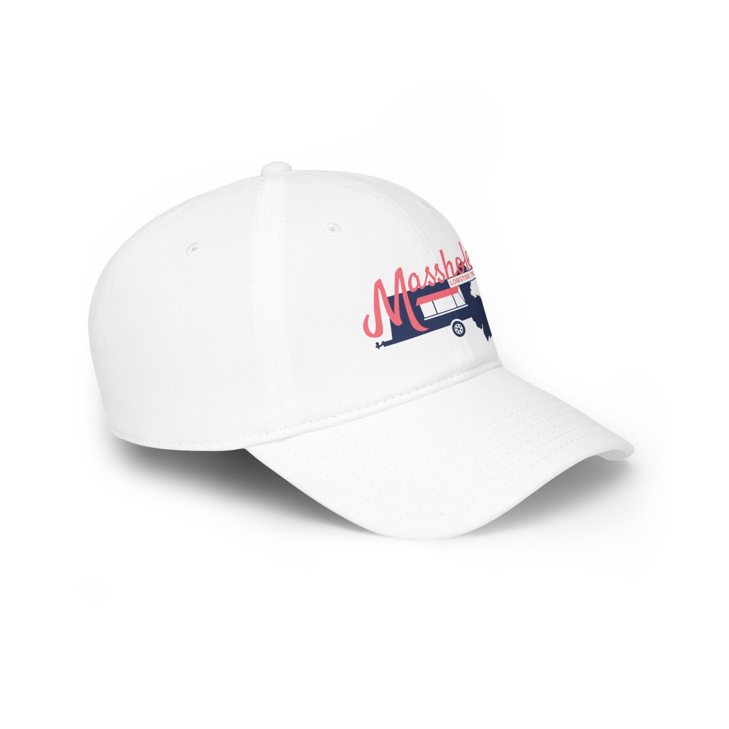 Masshole Low Profile Baseball Cap, Cap for Massachusetts Lovers, Red Cap, Gift for Dad, Baseball Hat, Summer Accessory