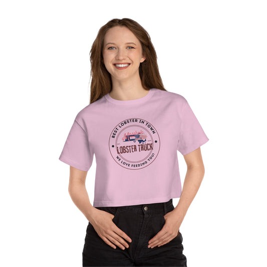 Cropped Graphic T-Shirt for Foodies, Perfect for Summer, Casual Wear, Lobster Lovers, Beach Days, Seafood Festivals
