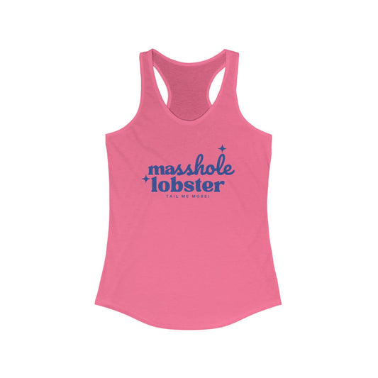 Masshole Lobster Racerback Tank, Fun Summer Shirt, Casual Beachwear, Gift for Lobster Lovers, Coastal Vibes Tank