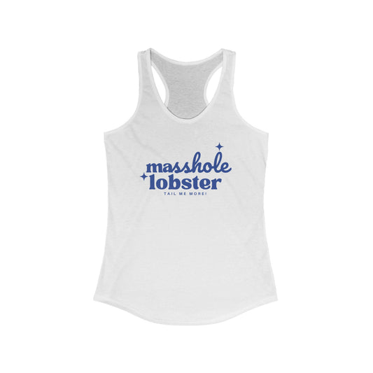 Masshole Lobster Racerback Tank, Fun Summer Shirt, Casual Beachwear, Gift for Lobster Lovers, Coastal Vibes Tank